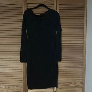 Women's Boatneck Sweetheart Floral Lace Dress